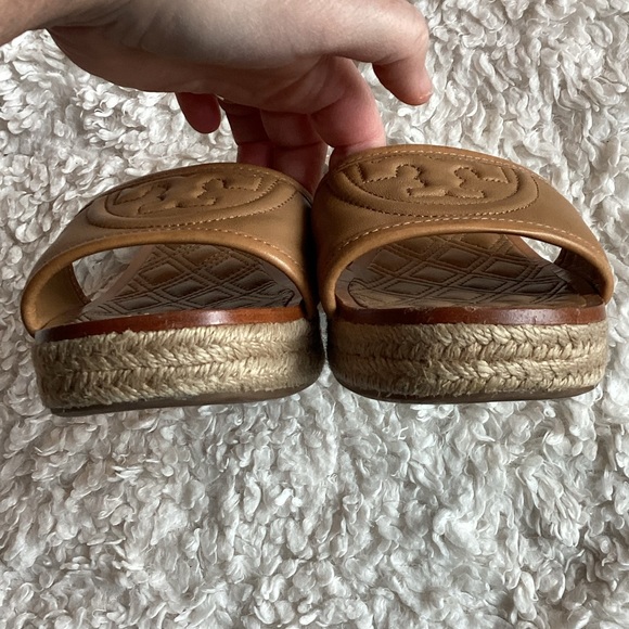 Tory Burch Fleming Low Heel Slide Espadrille Sandals, Size 9.5. - Picture 11 of 14